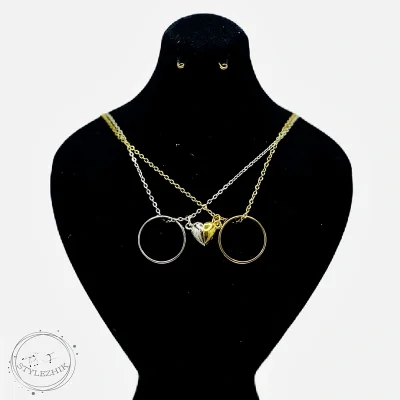 گردنبند ست قلب و حلقه مگنتی