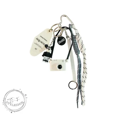 بگ چارم فانتزی استایلژیک مدل آکواژن با آویز دوربین و میکی موس